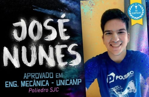 Aluno aprovado em engenharia mecânica
